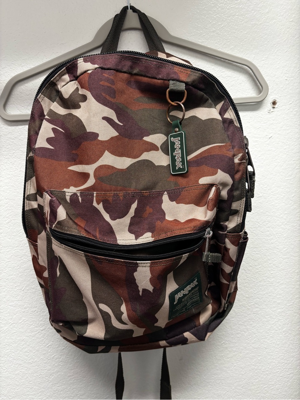 Vintage JanPak Camo Backpack in Brown, Green & Tan